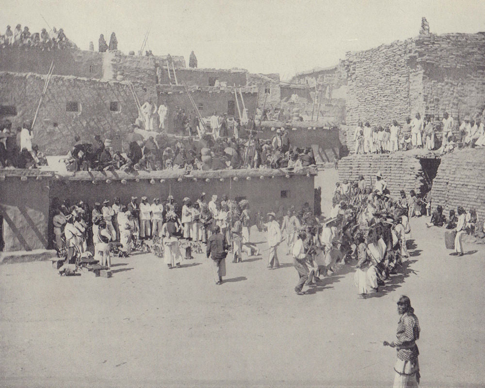 Zuni native American Indians, Pueblo, New Mexico. STODDARD 1895 old print